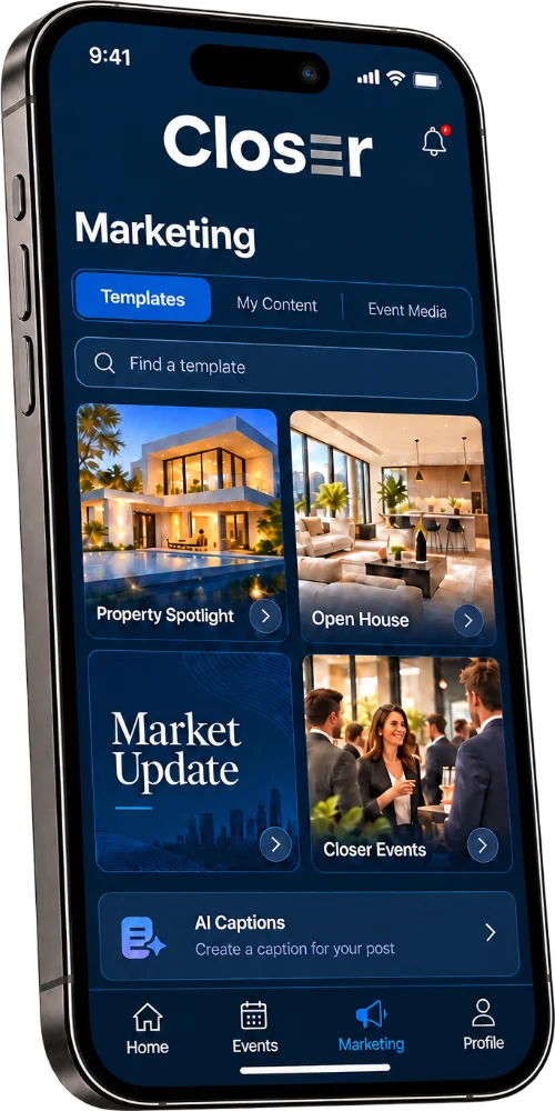 Closer app marketing screen